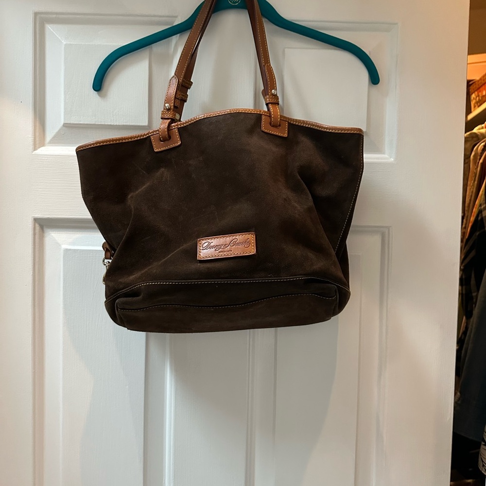 Brown Suede Tote Bag